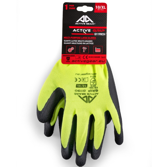 ACTIVE GEAR – ACTIVE GRIP G1190 RUKAVICE ŽUTE pijenasti latex